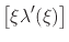 $\displaystyle \left[\xi\lambda'(\xi)\right]$