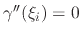 $\gamma''(\xi_{i})=0$