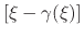 $[\xi-\gamma(\xi)]$