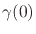 $\gamma(0)$