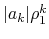 $\vert a_{k}\vert\rho _{1}^{k}$