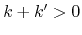 $k+k'>0$