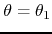 $\theta=\theta_{1}$
