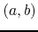 $(a,b)$