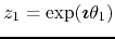$z_{1}=\exp(\mbox{\boldmath$\imath$}\theta_{1})$