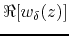 $\Re[w_{\delta}(z)]$