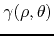 $\gamma(\rho,\theta)$