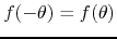 $f(-\theta)=f(\theta)$