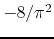 $-8/\pi^{2}$