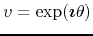 $v=\exp(\mbox{\boldmath$\imath$}\theta)$