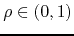 $\rho\in(0,1)$