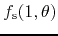 $f_{\rm s}(1,\theta)$