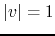 $\vert v\vert=1$