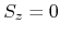 $S_{z}=0$