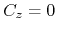 $C_{z}=0$