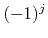 $(-1)^{j}$