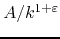 $A/k^{1+\varepsilon}$