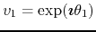 $v_{1}=\exp(\mbox{\boldmath$\imath$}\theta_{1})$
