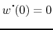 $w^{\mbox{\Large$\cdot$}\!}(0)=0$