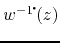 $w^{-1\!\mbox{\Large$\cdot$}\!}(z)$