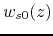 $w_{s0}(z)$