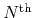 $N^{\rm th}$