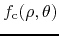 $f_{\rm c}(\rho,\theta)$