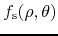 $f_{\rm
s}(\rho,\theta)$