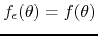 $f_{\epsilon}(\theta)=f(\theta)$