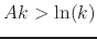 $Ak>\ln(k)$