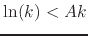 $\ln(k)<Ak$