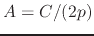 $A=C/(2p)$