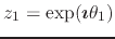 $z_{1}=\exp(\mbox{\boldmath$\imath$}\theta_{1})$