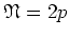 $\mathfrak{N}=2p$