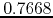 $0.7668$