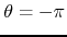 $\theta=-\pi$