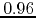 $0.96$