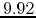$9.92$