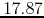 $17.87$