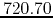 $720.70$