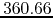$360.66$