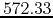 $572.33$