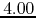$4.00$