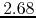 $2.68$