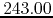 $243.00$