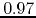 $0.97$