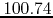 $100.74$