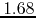 $1.68$