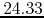 $24.33$