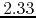 $2.33$